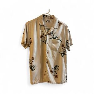 Aeropostale Beige Floral Casual Shirt S
